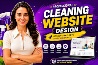 design a wix cleaning website for cleaning company and cleaning service