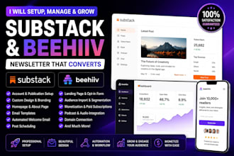 setup substack account manage substack beehiiv newsletter manage substack post