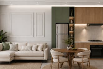 design luxury residential interiors with custom joinery 3d