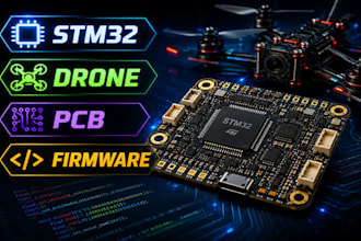 design stm32 drone flight controller pcb and embedded firmware
