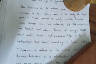 deliver assignment and letter with neat handwriting