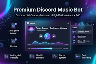 create a custom discord music bot with buttons and queue system