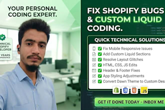 fix shopify bugs, custom CSS, and liquid code issues
