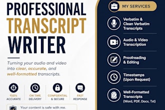 convert your audio, podcast, or video into clean transcripts