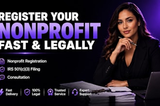 handle your nonprofit registration and 501c3 filing professionally