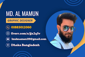 design visiting card, id card, logo, and poster for you