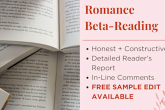 beta read your romance novel