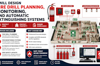design fire drill planning monitoring and automatic extinguishing systems