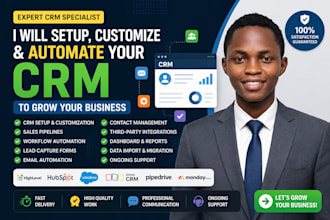 setup gohighlevel CRM, automation, website and sales funnel