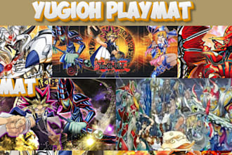 design custom anime tcg playmat, mtg, pokemon, yugioh, one piece deskmat