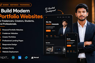 build a modern responsive portfolio website