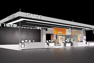 design 3d exhibition booth retail store and pop display
