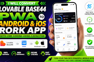 convert base44 webapp to android ios replit rocket new capacitor vibe coded app