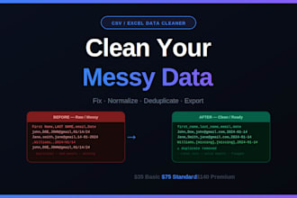 build a custom python tool to clean messy excel or csv data