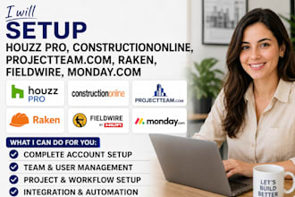 setup houzz pro costructiononline projectteam com raken fieldwire monday com