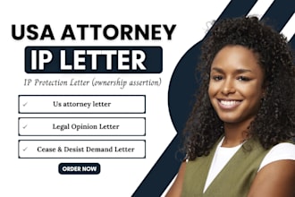 draft US attorney IP protection letter, demand letter, legal opinion letter
