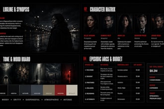 design tv show bible series pitch book tv series pitch deck