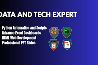 do python programming excel work and PPT presentations