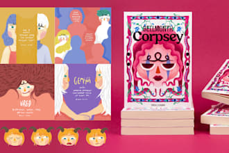 draw character or book and novel illustrations for you