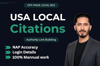 build high quality USA local citations and nap listings for local SEO