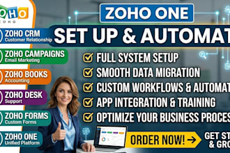 setup zoho crm zoho one zoho campaign zoho books zoho desk zoho forms automation