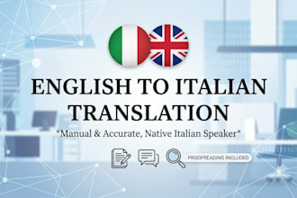 manually translate english to italian or italian to english perfectly