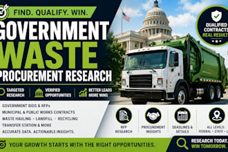 find waste hauling contracts and government procurement leads