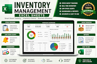 create inventory management and stock tracking excel sheets