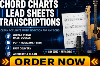 create chord charts lead sheets and accurate music transcriptions for any song