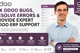 fix odoo bugs, resolve errors and provide expert odoo erp support