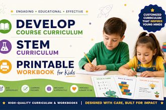 design best children educational workbook, lesson plan curriculum activity sheet