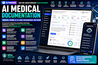 develop ai medical documentation web, ai medical scribe, clinic management web