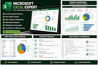provide microsoft excel and advanced excel services