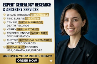 do expert genealogy research to find your family history