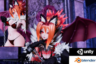 create a custom vrchat avatar and vrchat world pre made booth model furry avatar