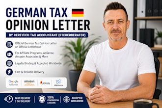 do german tax opinion letter on official letterhead fast