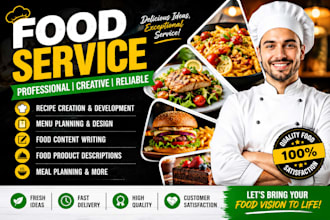 create delicious recipes, menus and food content