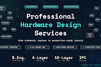 design your pcb schematic and layout for embedded hardware projects