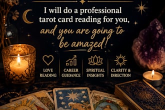 do a professional tarot card reading for you, and you will be amazed