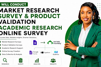 create market research survey product validation academic research online survey