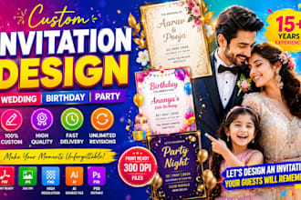 design wedding invitation, birthday invitation, party invite