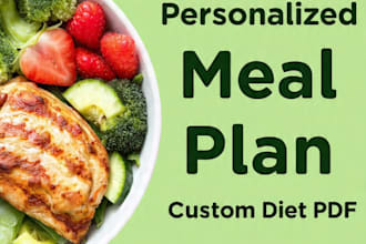 create custom weight loss meal plan for you