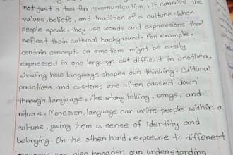 do beautiful handwriting, copy typing and english to bengali translation