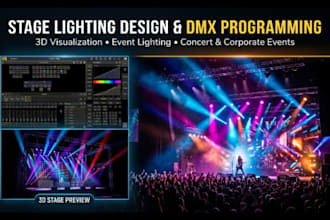design stage lighting design and dmx programming lighting design for your event