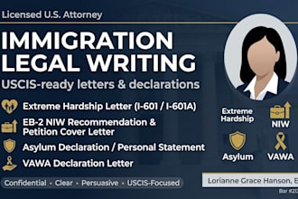 write a compelling extreme hardship letter for US immigration waivers
