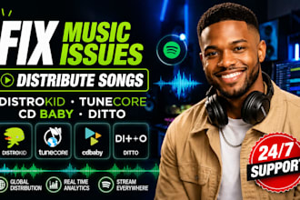 migrate and fix music distribution on distrokid, tunecore and cd baby