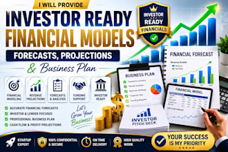 provide investor ready financial models, forecasts, projections or business plan