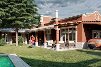 design modern house facades and landscape architecture
