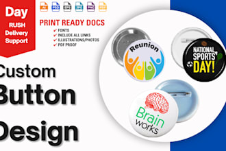 create custom button badge design for events and promotions