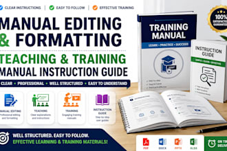 do manual editing and formatting teaching and training manual instruction guide
